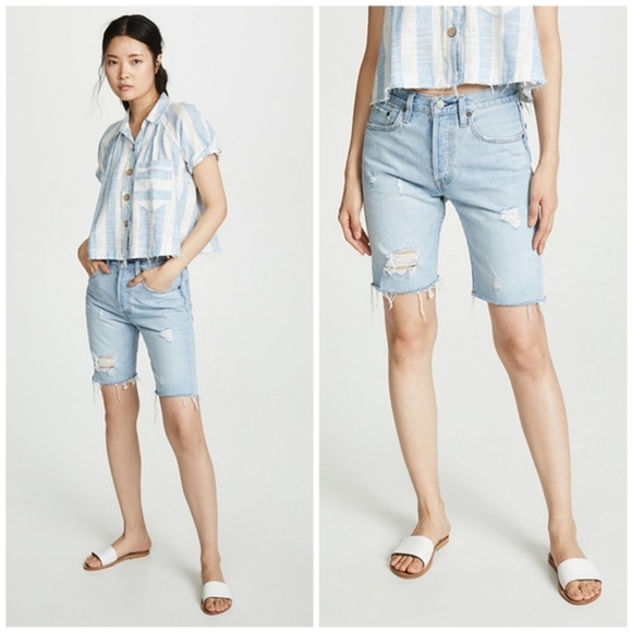 Levi's Pants - Levi's 501 Slouch Shorts in Slouch Around Distress